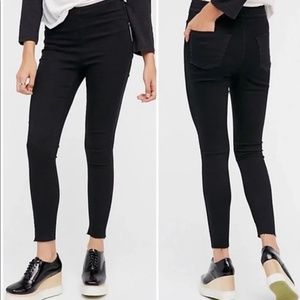 Free People Easy Goes It Denim Legging Washed Black